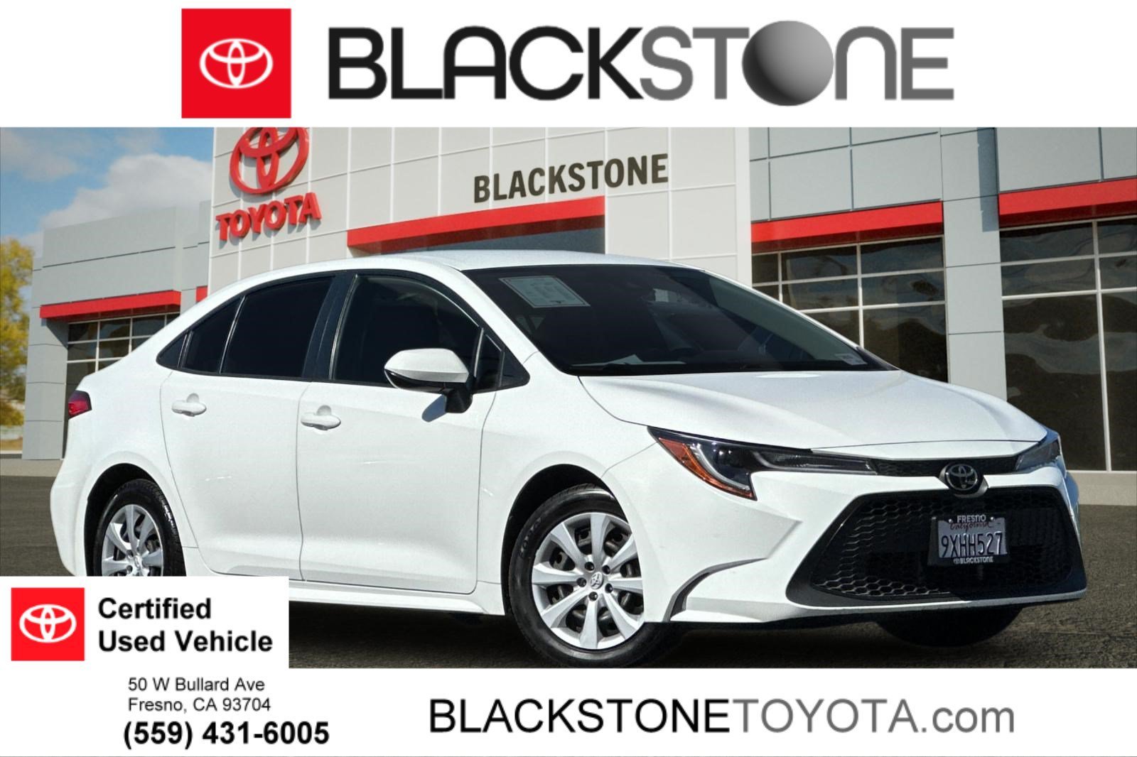 Certified Used 2022 White Toyota LE image 1