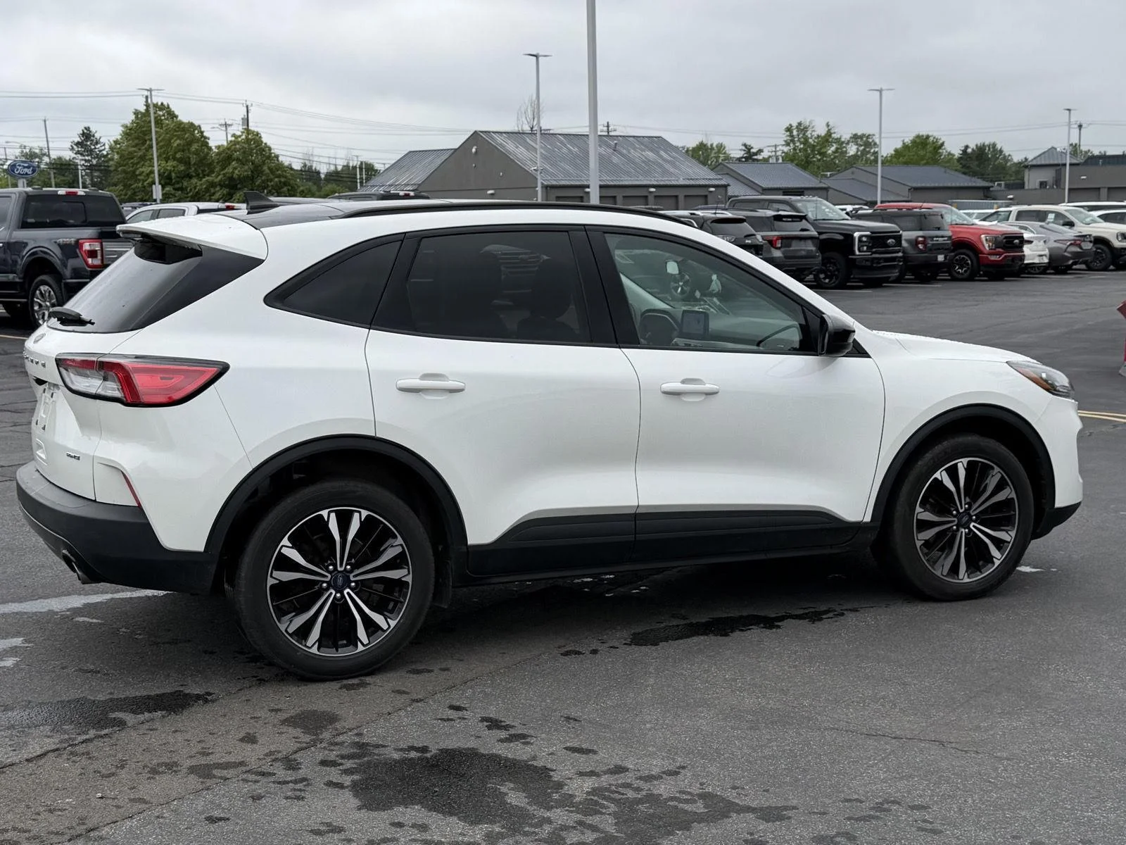 Used 2022 Star White Metallic Tri-Coat Ford SE image 5