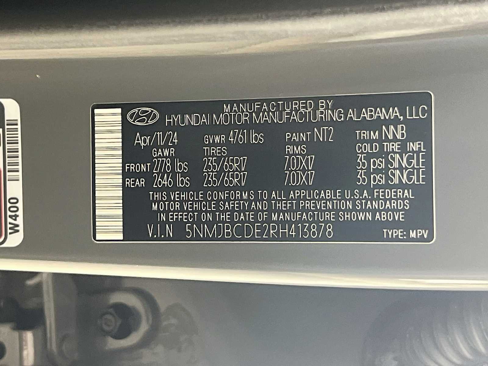 Used 2024 Hampton Gray Hyundai SEL image 32