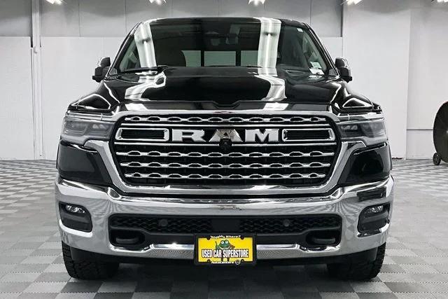 Used 2025 Diamond Black Crystal Pearlcoat Ram Limited image 4