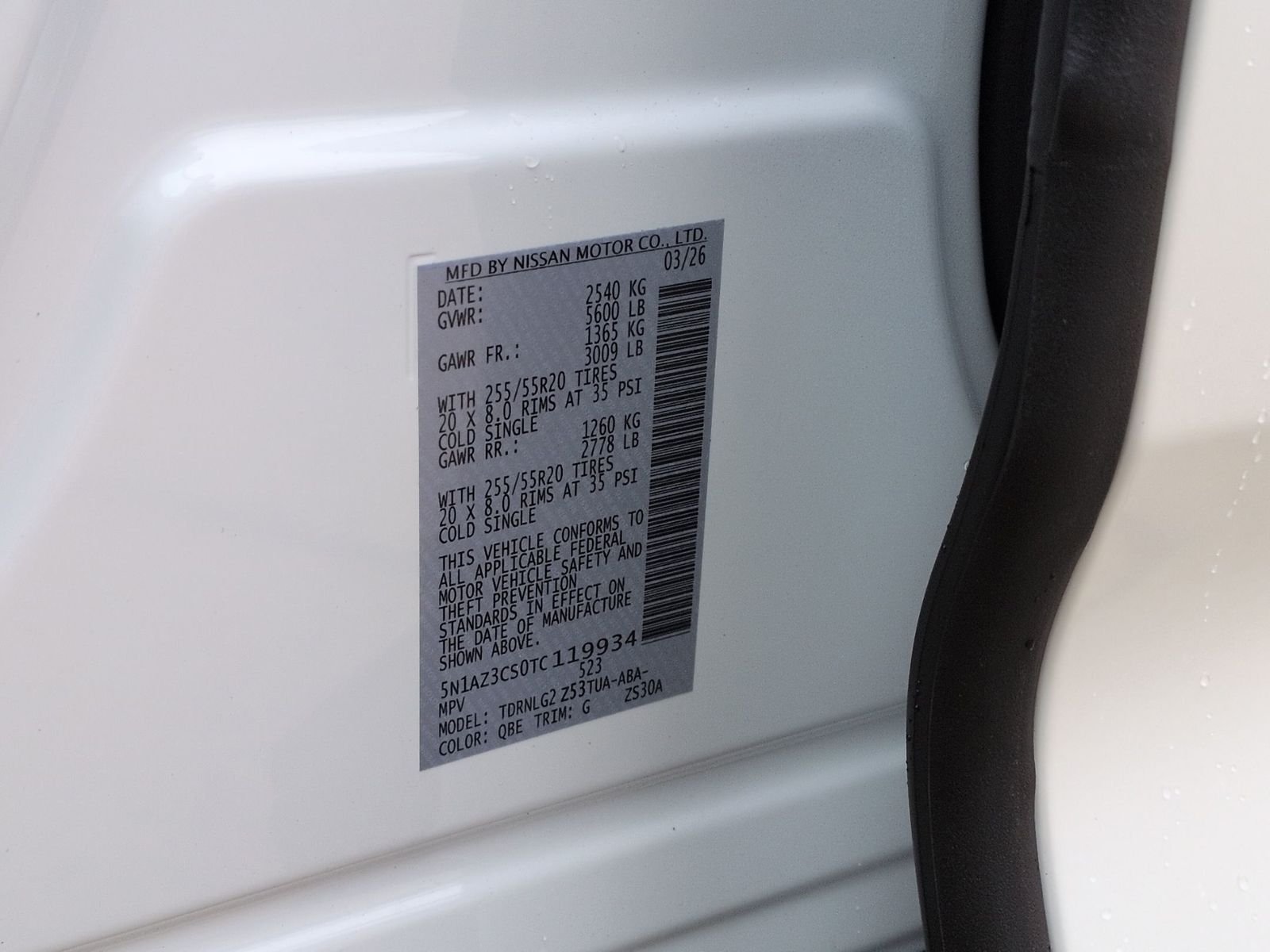 New 2026 Everest White Pearl TriCoat Nissan SL image 37