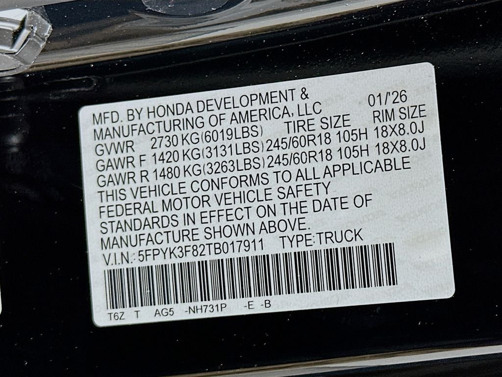New 2026 Crystal Black Pearl Honda Black Edition image 33