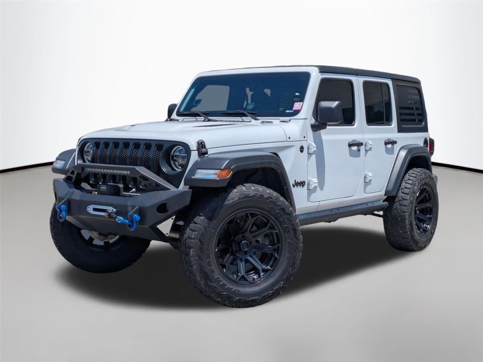 Used 2021 Bright White Clearcoat Jeep Unlimited Sport S image 1