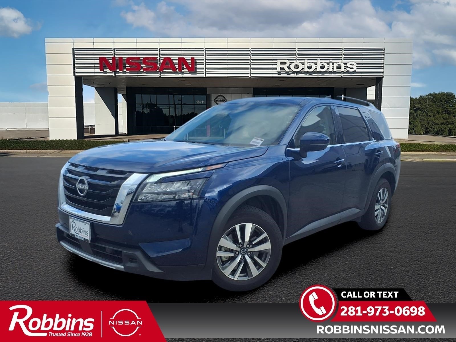 Certified Used 2025 Deep Ocean Blue Pearl Nissan SL image 1