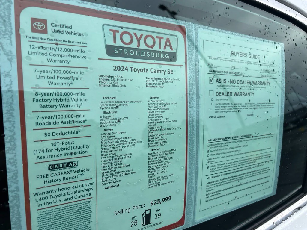 Certified Used 2024 White Toyota SE image 30