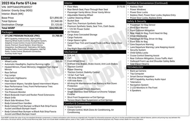 Used 2023 Gray Kia GT-Line image 7