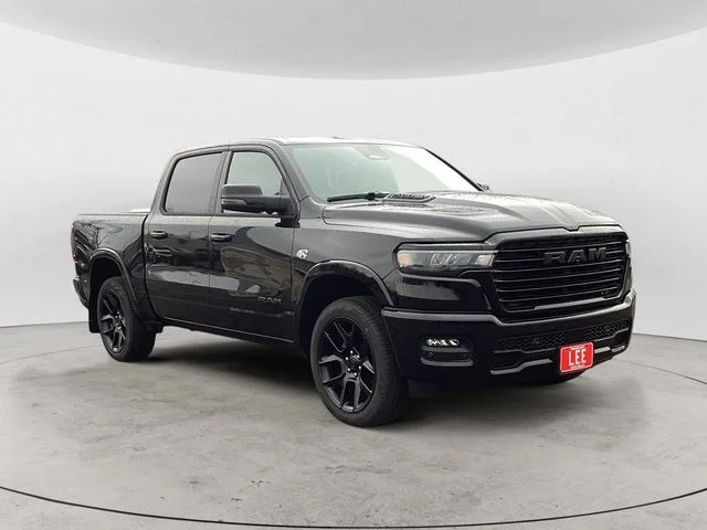New 2026 Diamond Black Crystal Pearlcoat Ram LARAMIE CREW CAB 4X4 5