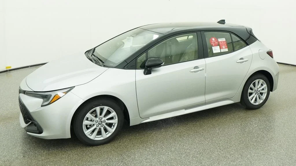 New 2027 Classic Silver Metallic with Black roof Toyota SE image 16