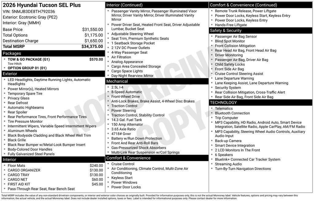 New 2026 Gray Hyundai SEL Plus FWD image 23