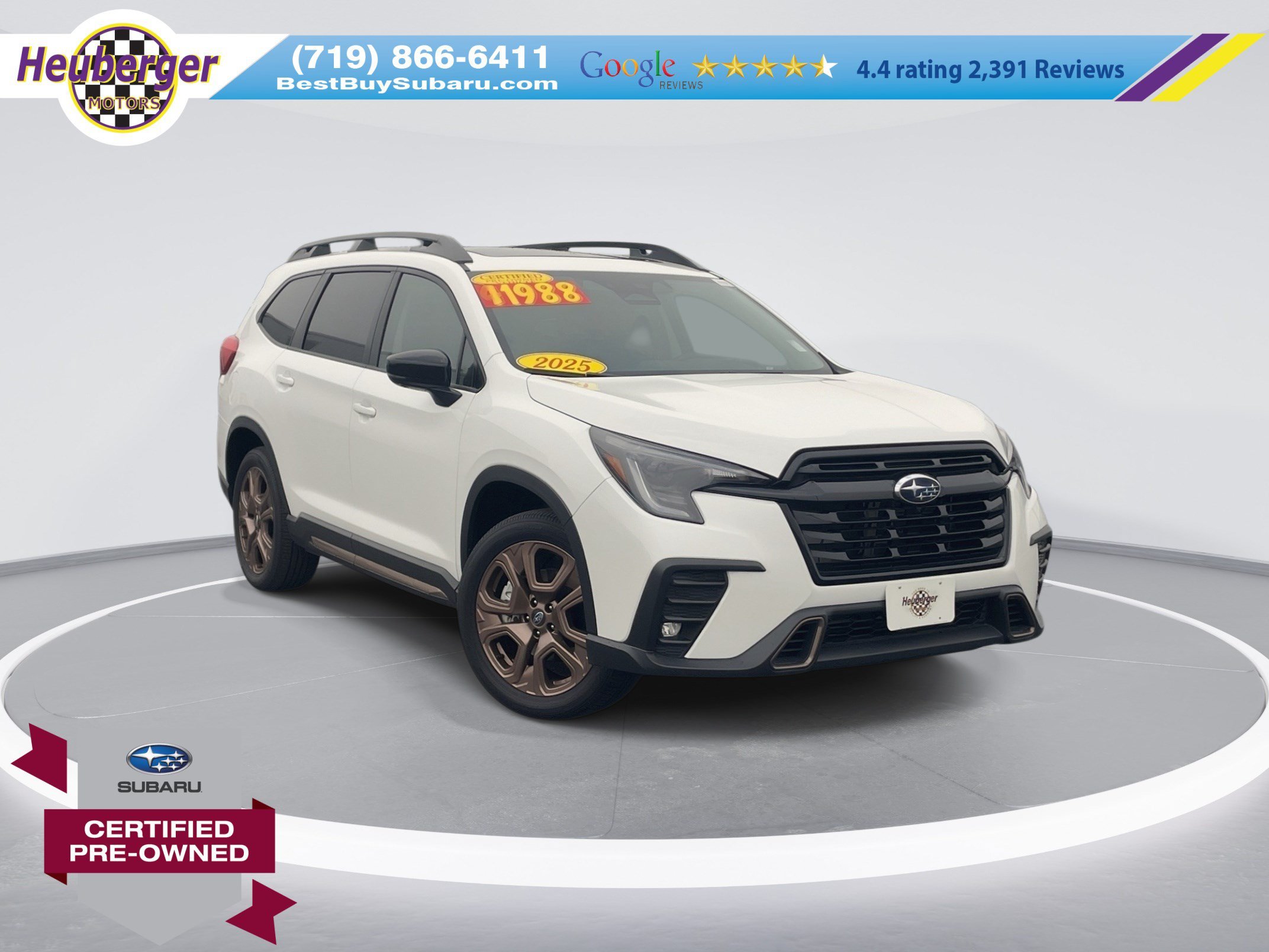 Used 2025 Crystal White Pearl Subaru Limited Bronze Edition image 1
