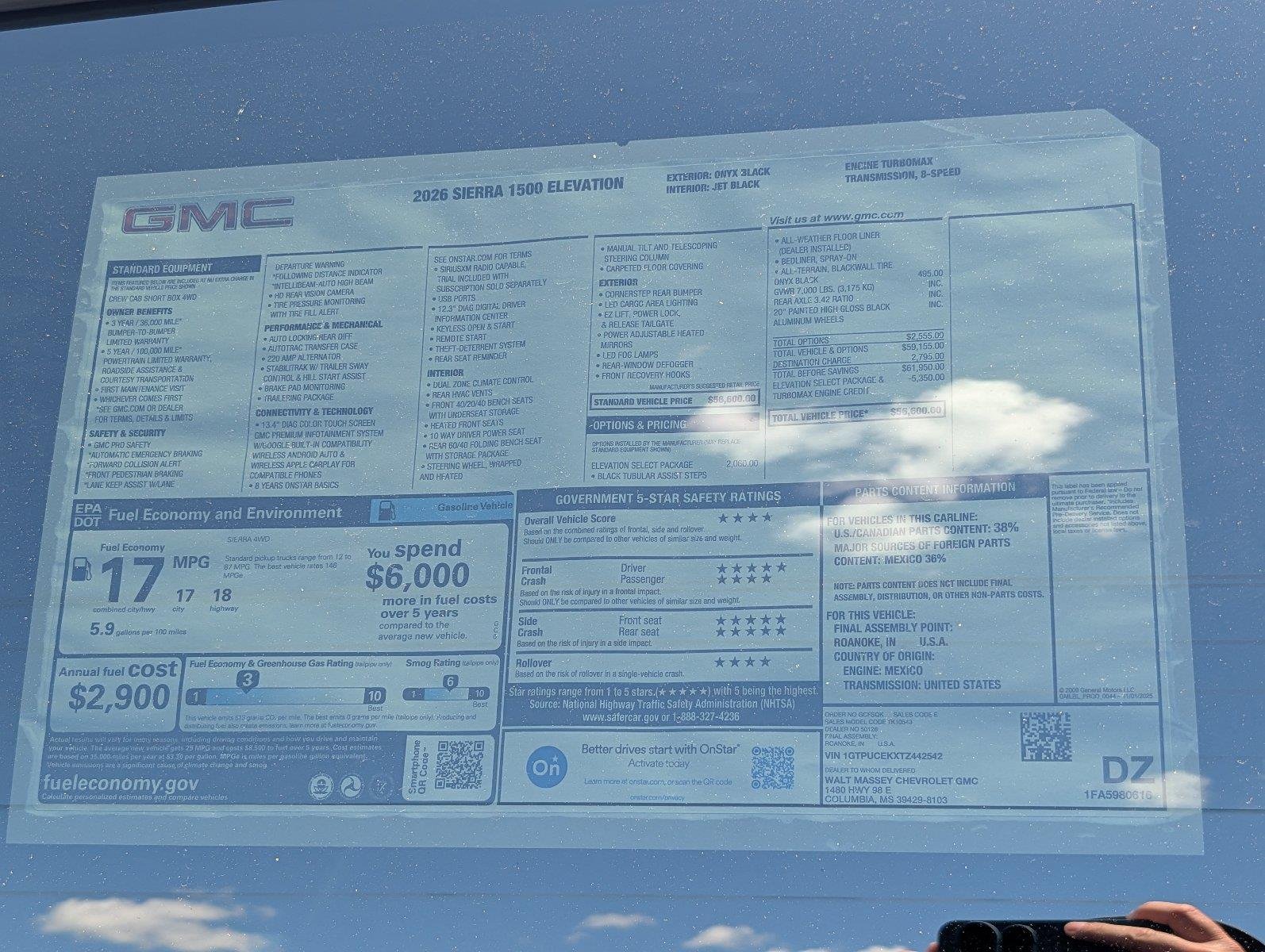 New 2026 Onyx Black GMC Elevation image 37