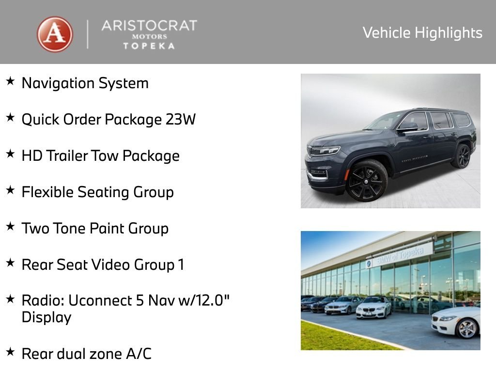 Used 2022 Jeep Grand Wagoneer Series III with VIN 1C4SJVGJ8NS219334 for sale in Kansas City