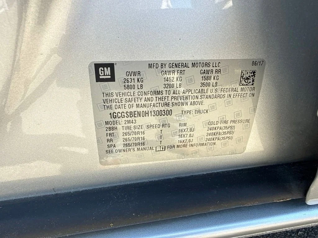 Used 2017 SILVER ICE METALLIC Chevrolet 2WD WT image 14