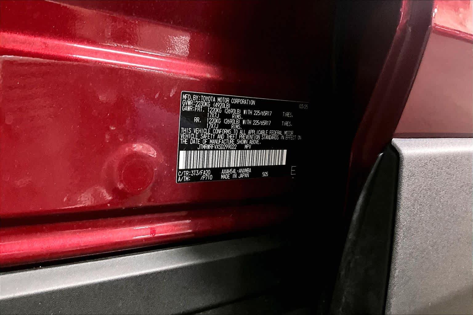 Used 2025 Ruby Flare Pearl Toyota Hybrid XLE image 37