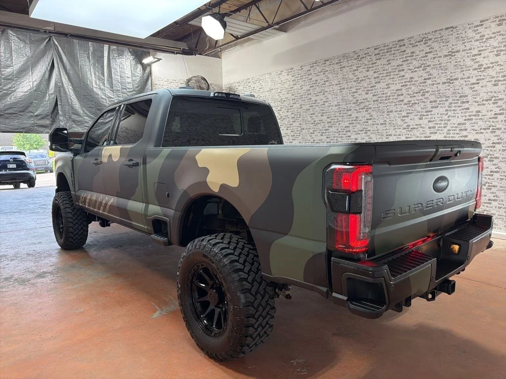 Used 2023 White Metallic / Camo Wrap Ford Lariat image 5