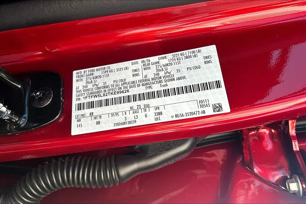 New 2026 Ruby Red Metallic Tinted Clearcoat Ford Lariat® image 8