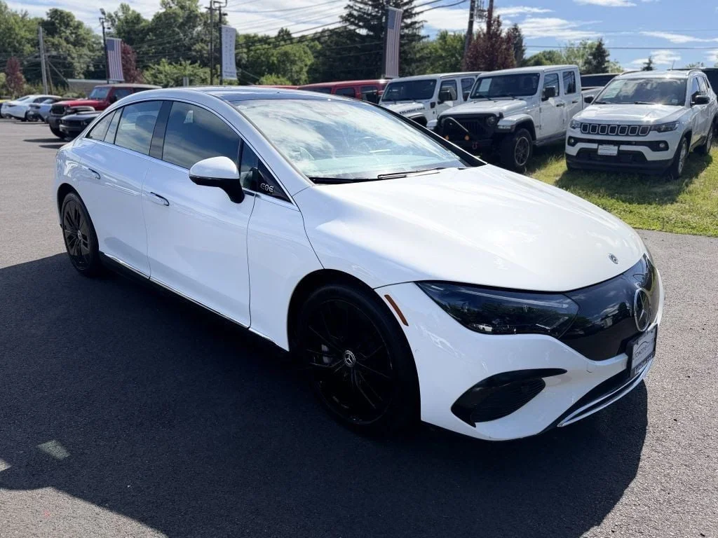 Used 2023 Polar White Mercedes-Benz EQE 350 4MATIC®+ Sedan, Exclusive w/ DIGITAL LIGHT & 20