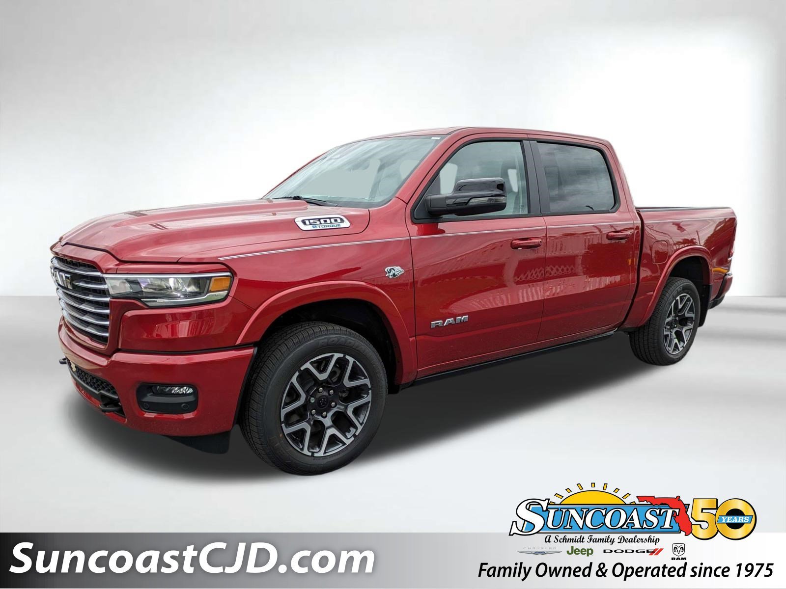 New 2026 Molten Red Pearl-Coat Exterior Paint RAM Laramie image 1