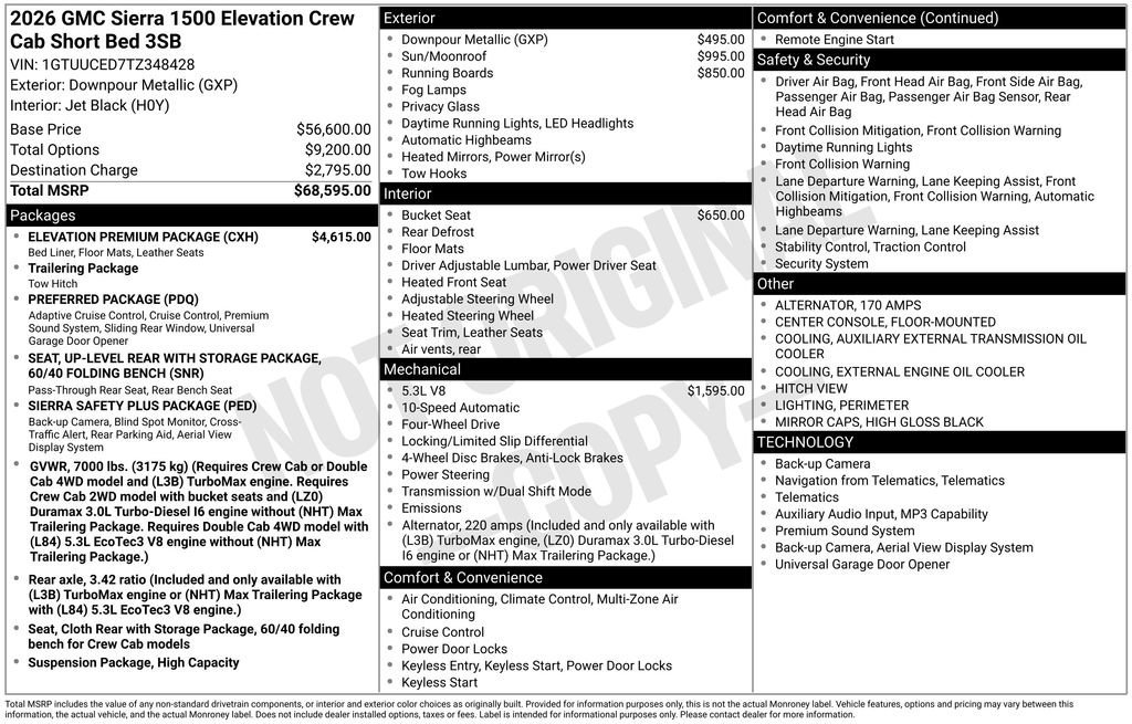 2026 GMC Sierra 4WD Crew Cab Short Box Elevation's photo