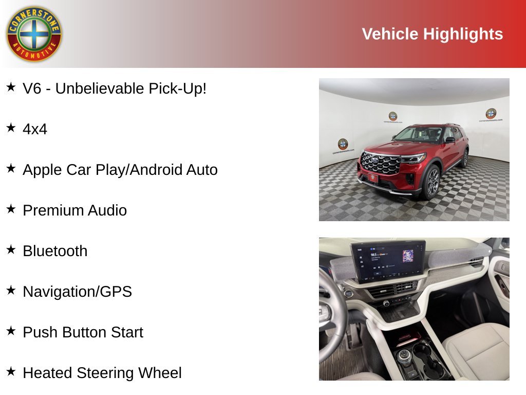 Used 2025 Red Ford Platinum image 2