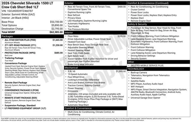 New 2026 Summit White Chevrolet LT image 27