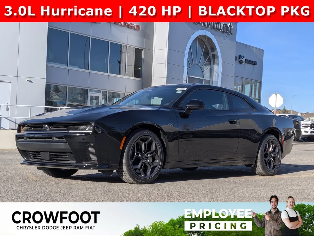 New 2026 Black Dodge R/T - - AWD - Blacktop Pack - Hurricane Turbo - 20 Black Wheels & More! image 1