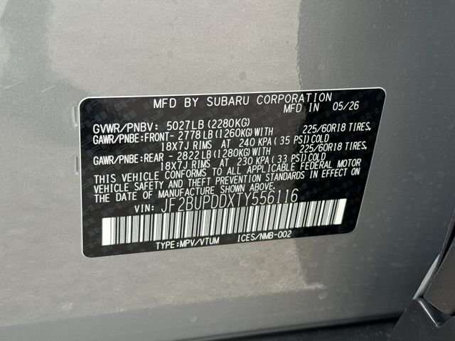 New 2026 RIVER ROCK PEARL Subaru Limited image 39