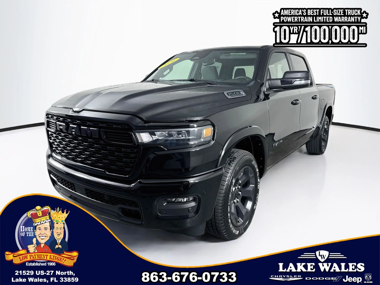 New 2026 Diamond Black Crystal Pearlcoat RAM Big Horn/Lone Star image 3