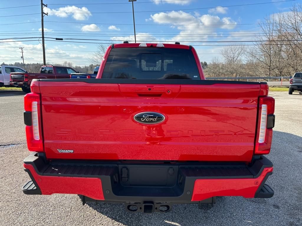 Used 2024 Race Red Ford Lariat Crew Cab Diesel 4x4 Black Appearance Pkg image 6