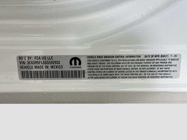 New 2025 Bright White Clear-Coat Exterior Paint RAM Laramie image 31