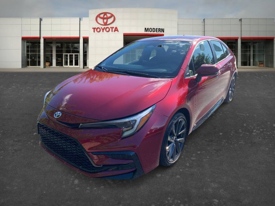Used 2025 Ruby Flare Pearl Toyota Hybrid SE image 1