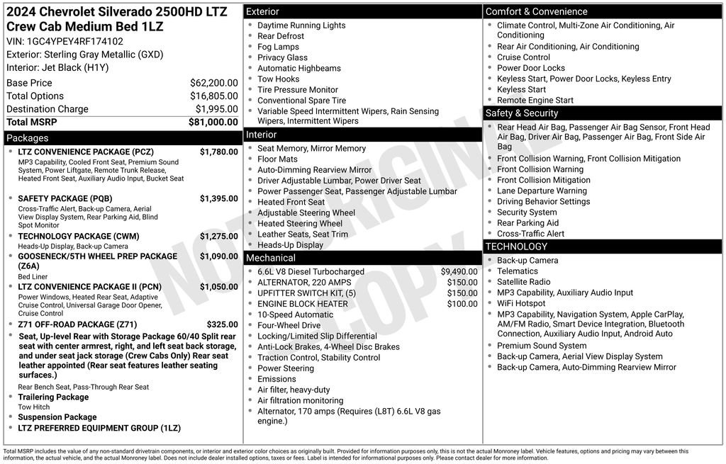 Used 2024 Gray Chevrolet LTZ image 2