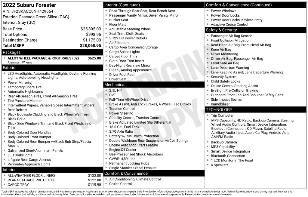 Certified Used 2022 Green Subaru Base image 42