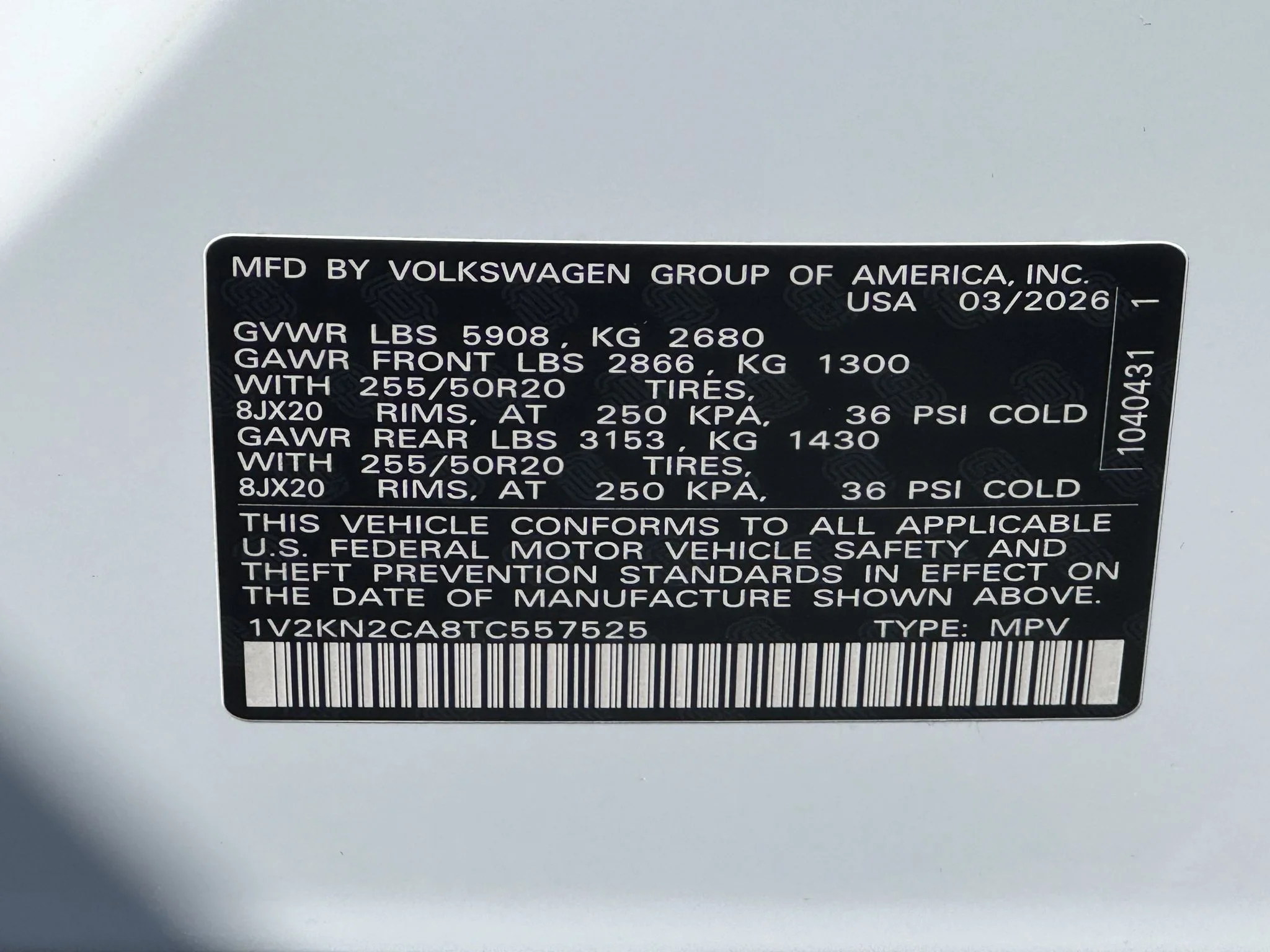New 2026 Opal White Pearl Volkswagen 2.0T SE w/Technology image 37