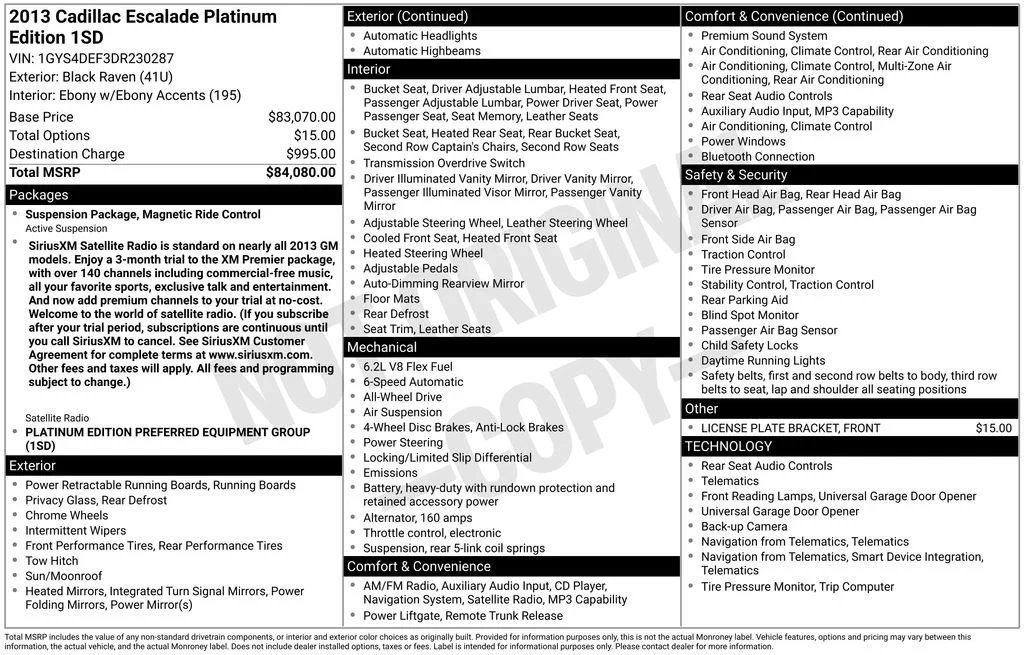 Used 2013 Black Raven Cadillac Platinum Edition image 2