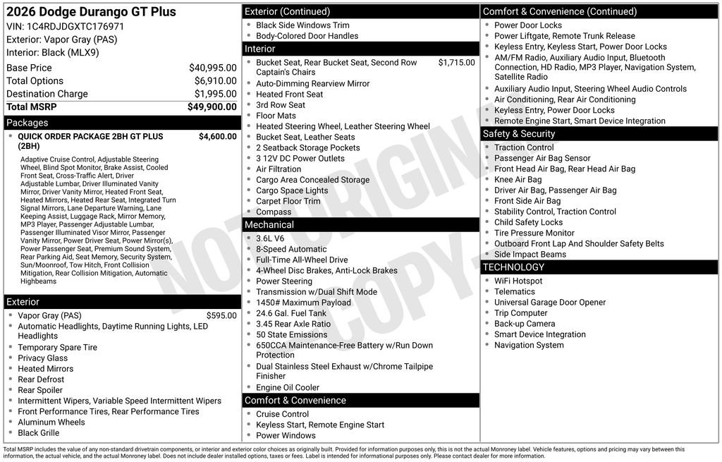 New 2026 Vapor Gray Exterior Paint Dodge GT Plus image 3