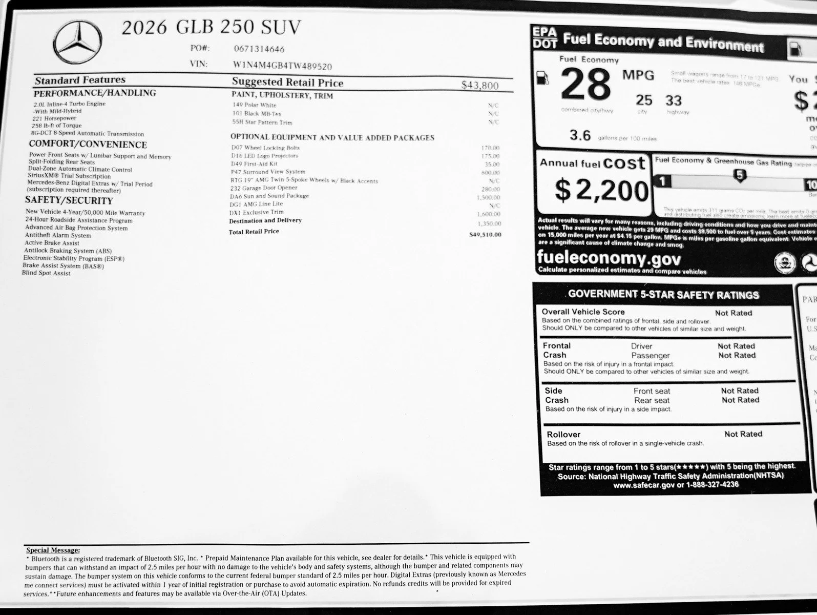 New 2026 Polar White Mercedes-Benz 250 image 25
