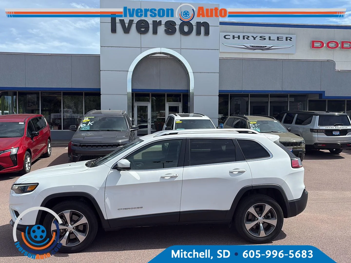 Used 2020 Bright White Clearcoat Jeep Limited image 1