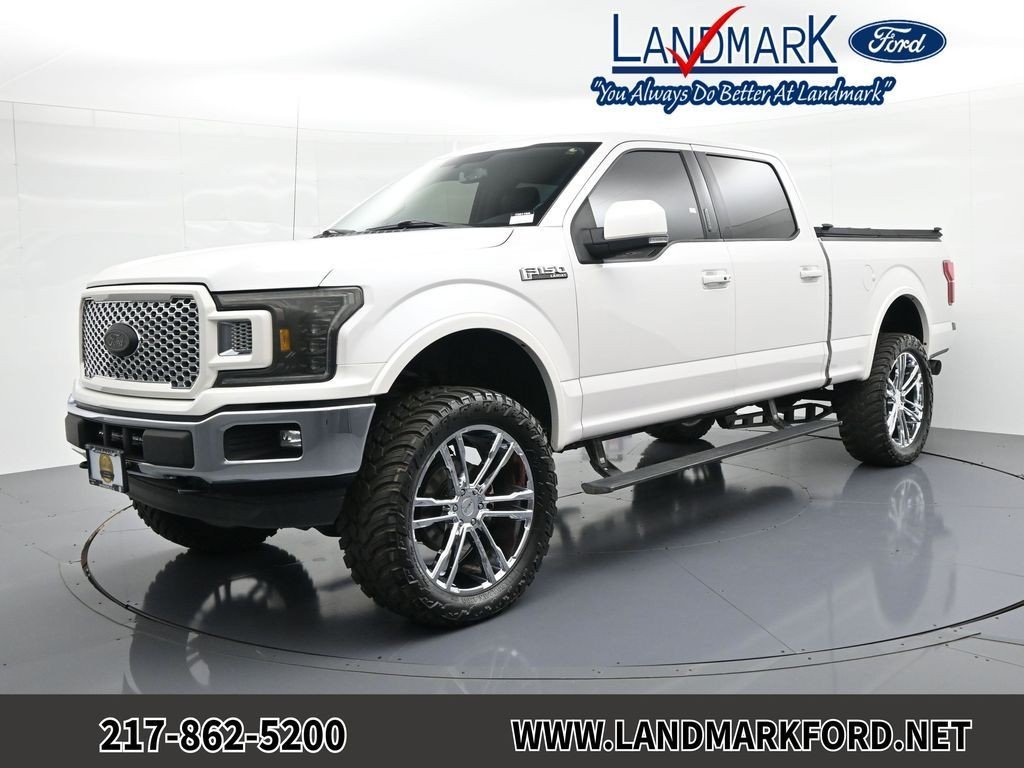 Used 2018 White Platinum Clearcoat Metallic Ford Lariat image 1