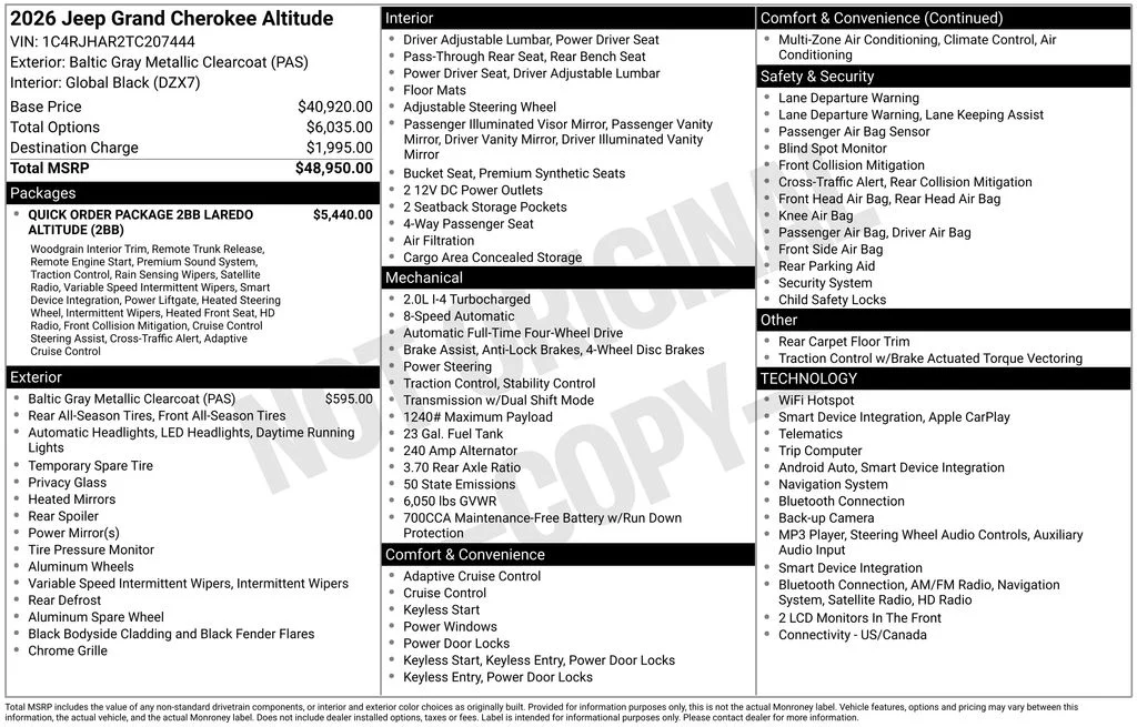 2026 Jeep Grand Cherokee Laredo - Photo 2