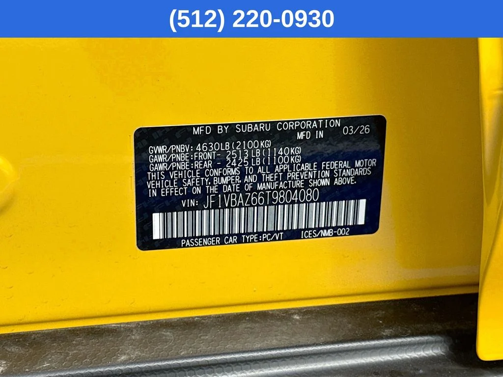 New 2026 Yellow Subaru tS image 39