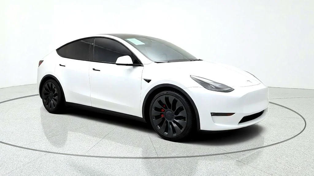 Used 2023 Pearl White Multi-Coat Tesla Performance AWD image 3