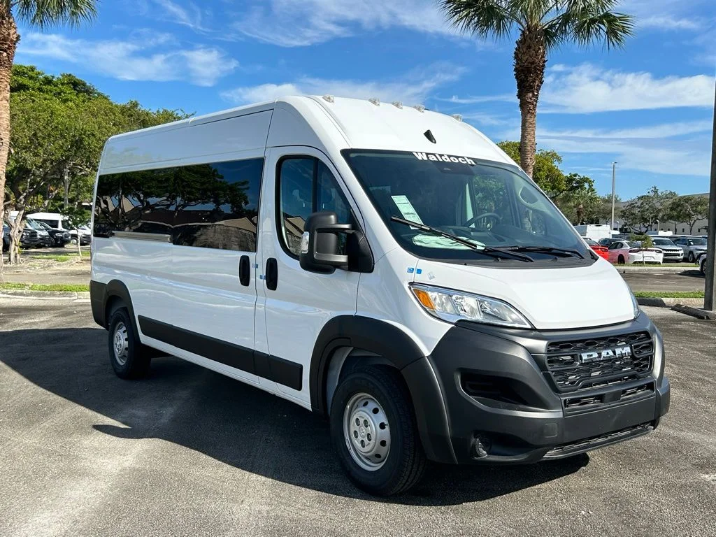 Used 2023 Bright White Clearcoat Ram High Roof image 1