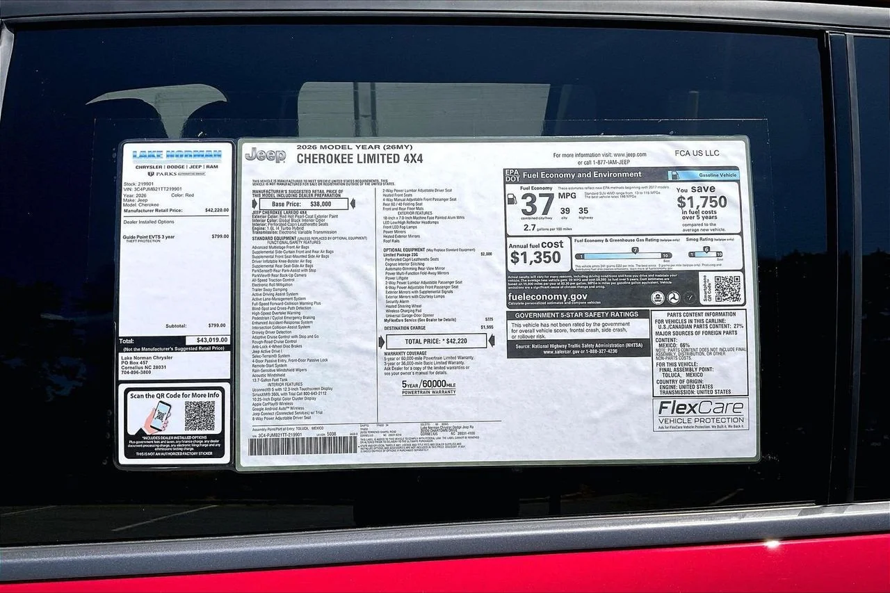 New 2026 Red Hot Pearlcoat Jeep Limited image 35