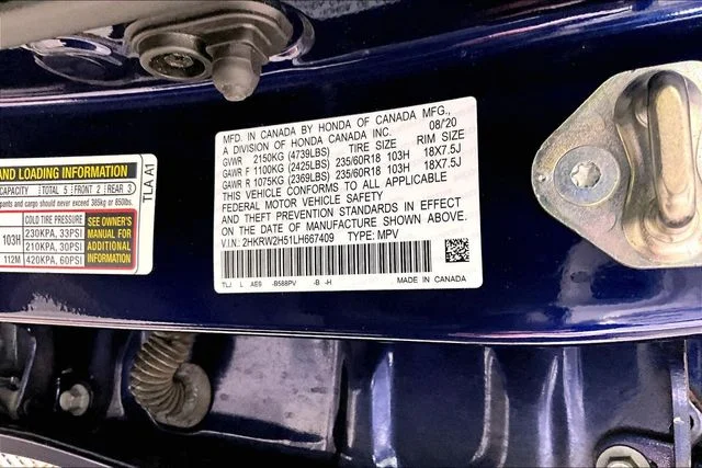 Used 2020 Blue Honda EX image 4