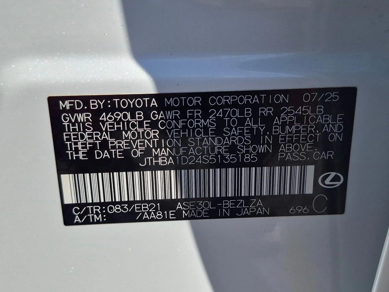 Certified Used 2025 Ultra White Lexus F SPORT DESIGN image 23