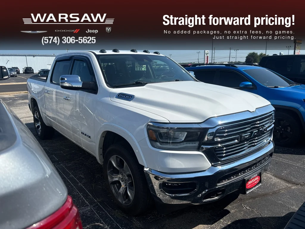 Used 2022 Bright White Clearcoat Ram Laramie image 1