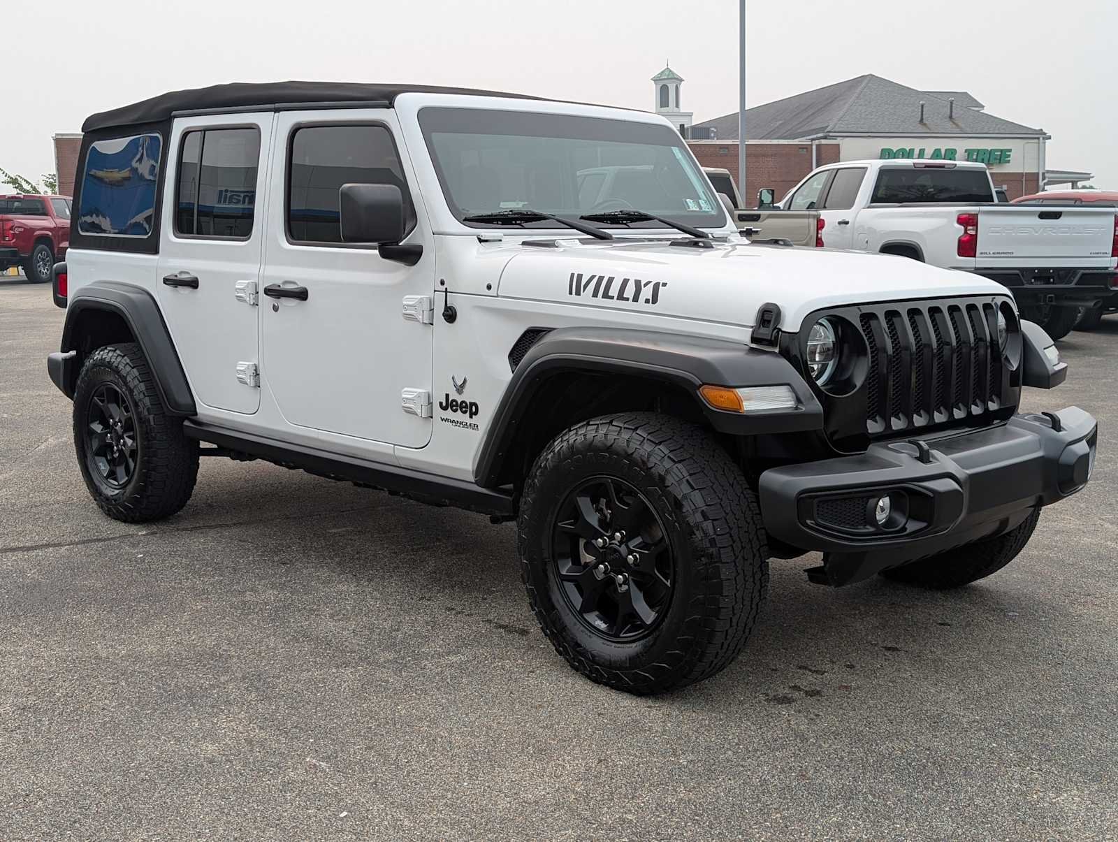 Used 2022 Bright White Clearcoat Jeep Unlimited Willys image 6