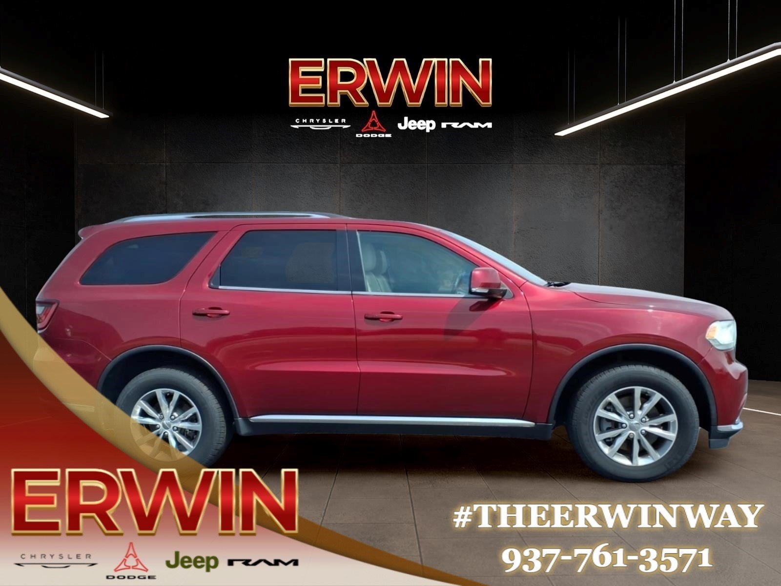 Used 2014 Deep Cherry Red Crystal Pearl Coat Dodge Limited image 8