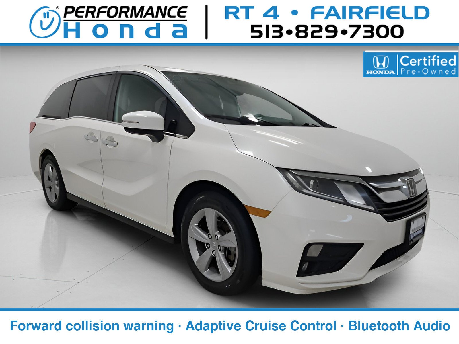 Certified Used 2019 White Diamond Pearl Honda EX-L image 1